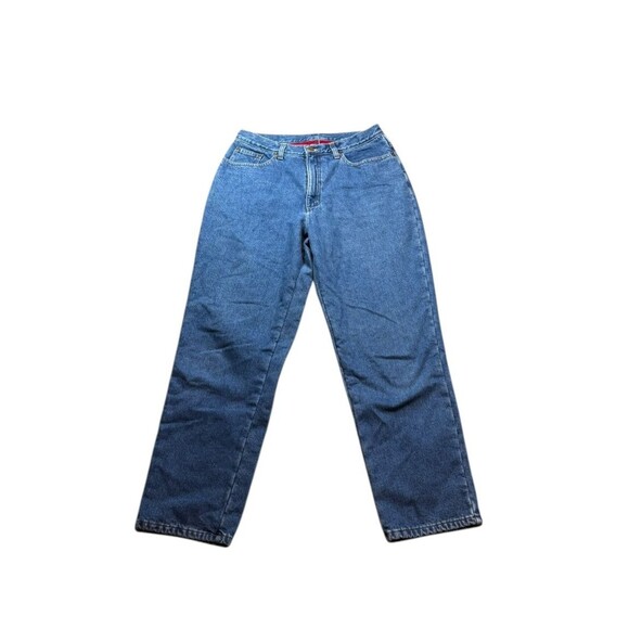 Vtg LL Bean Flannel Lined Jeans Womens Size 14 (8-10-see measurements) Double L - Picture 1 of 9